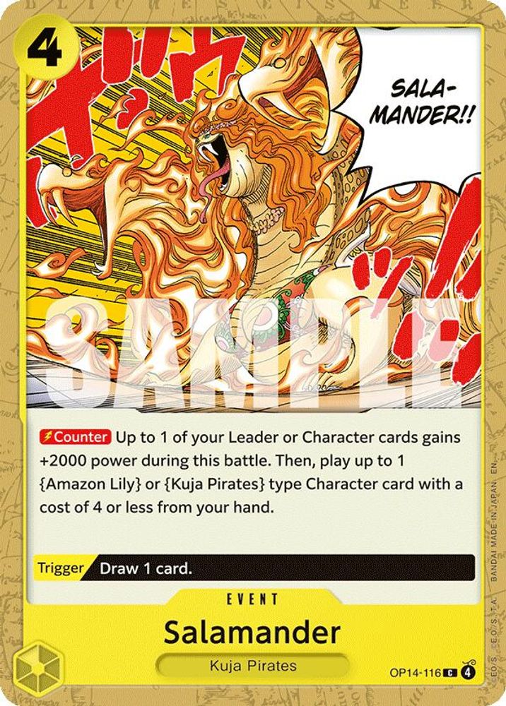 Salamander OP14-116 Common The Azure Sea's Seven One Piece Near Mint