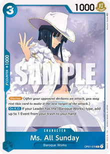 Ms. All Sunday OP01-079 Rare Romance Dawn One Piece Foil Near Mint