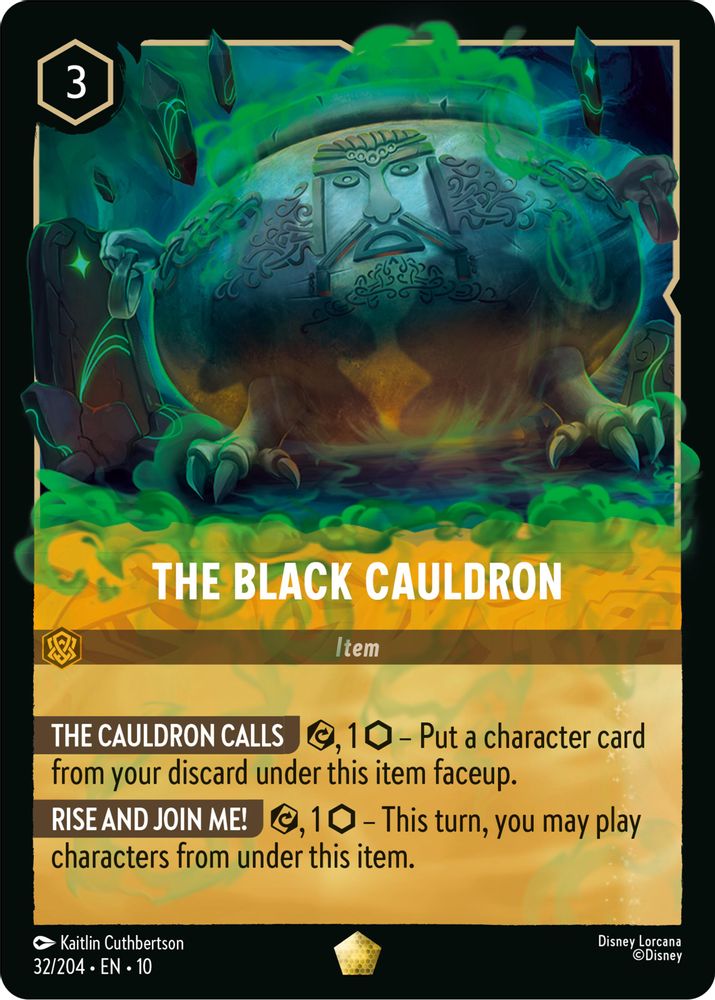The Black Cauldron 32/204 Legendary Whispers in the Well Lorcana Near Mint