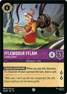 Fflewddur Fflam - Luckless Bard 38/204 Common Attack of the Vine! Lorcana NM
