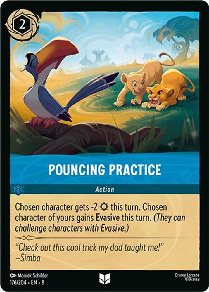Pouncing Practice 176/204 Uncommon Reign of Jafar Lorcana Near Mint
