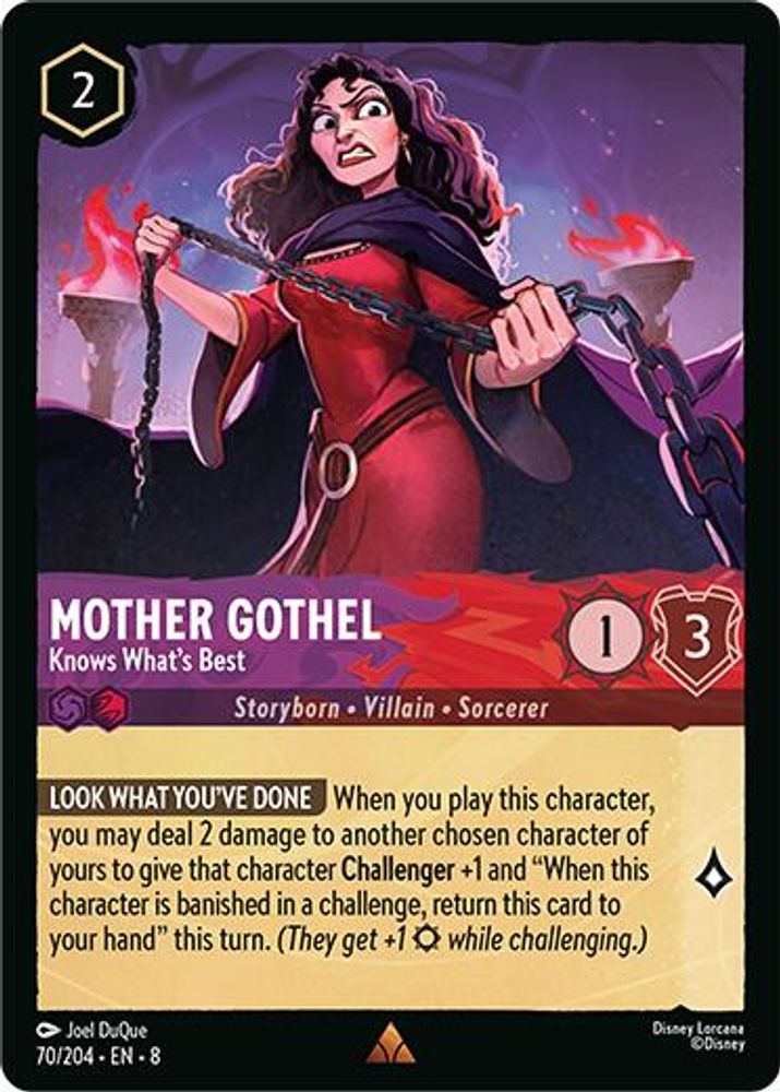 Mother Gothel - Knows What's Best 70/204 Rare Reign of Jafar Lorcana Near Mint