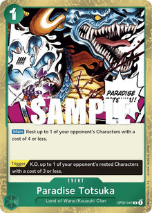 Paradise Totsuka OP02-047 Rare Paramount War One Piece Foil Near Mint
