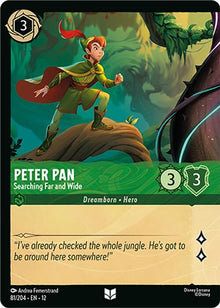 Peter Pan - Searching Far and Wide (Foil) 81/204 Wilds Unknown Lorcana Cold Foil