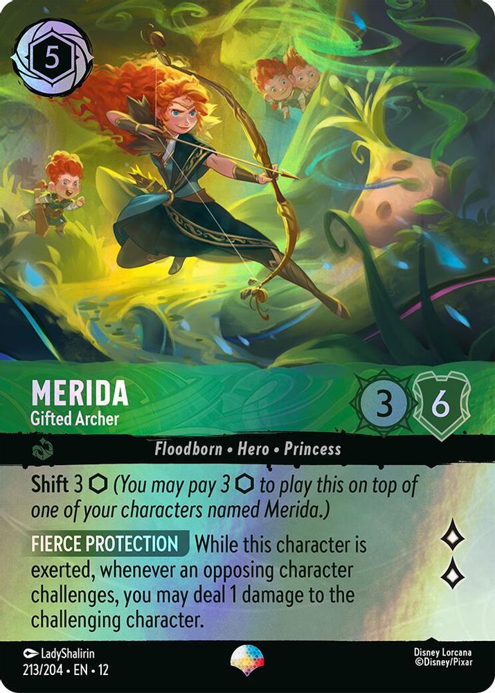 Merida - Gifted Archer (Epic) 213/204 Epic Wilds Unknown Lorcana Holo Near Mint