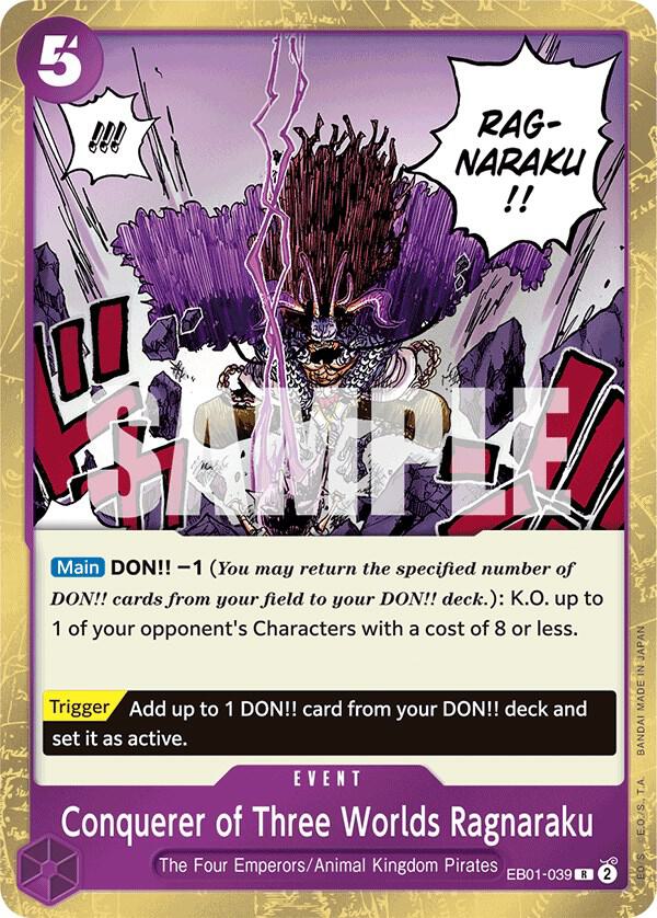 Conquerer of Three Worlds Ragnaraku EB01-039 Extra Booster: Memorial Collection One Piece Foil NM