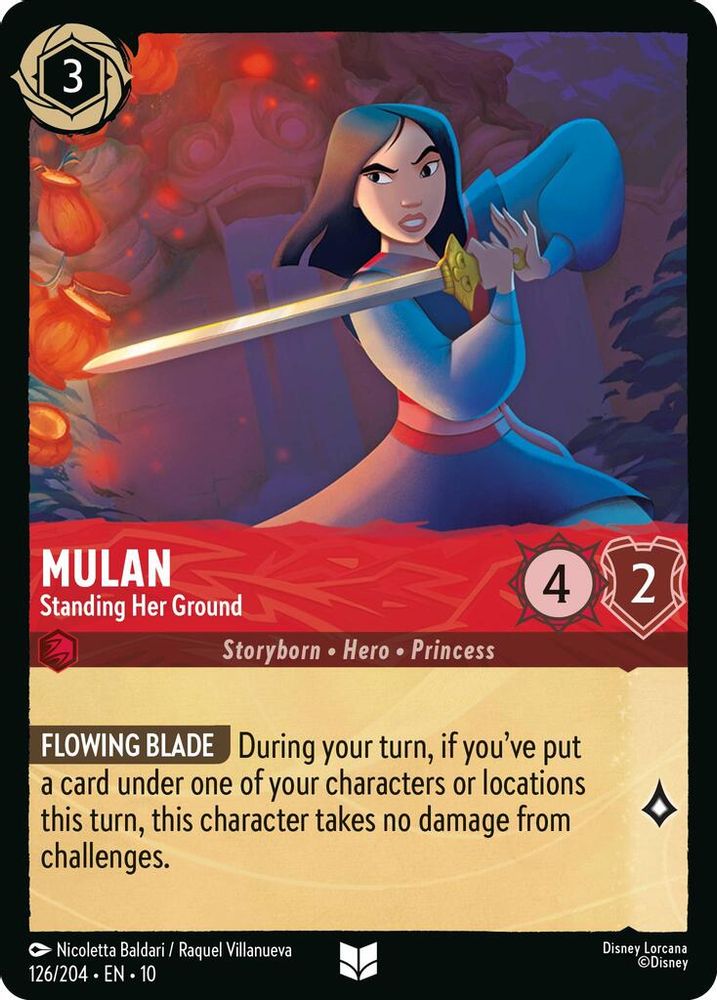 Mulan - Standing Her Ground 126/204 Uncommon Whispers in the Well Lorcana NM