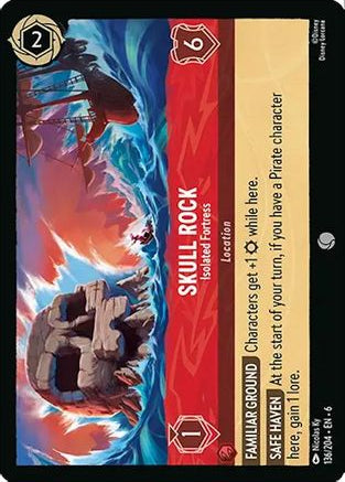 Skull Rock - Isolated Fortress 136/204 Common Azurite Sea Lorcana Near Mint