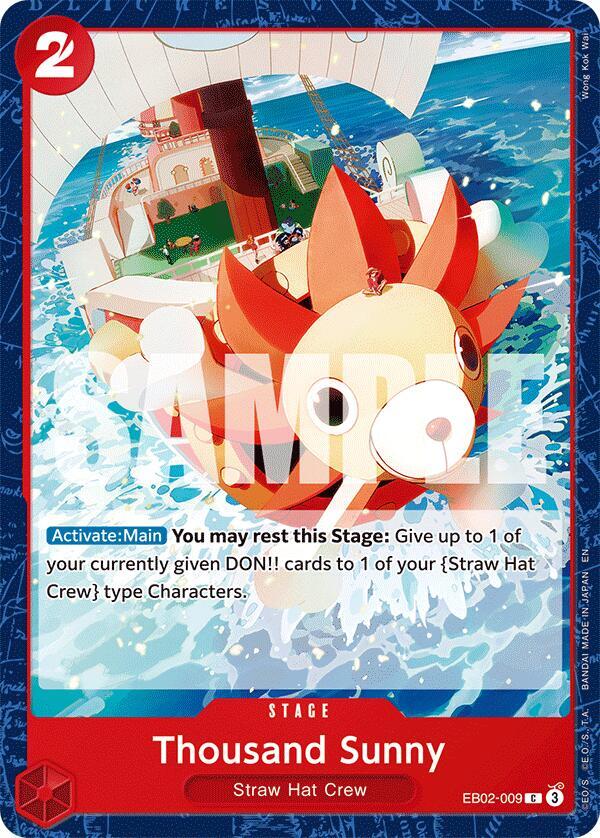 Thousand Sunny EB02-009 Common Extra Booster: Anime 25th Collection One Piece NM
