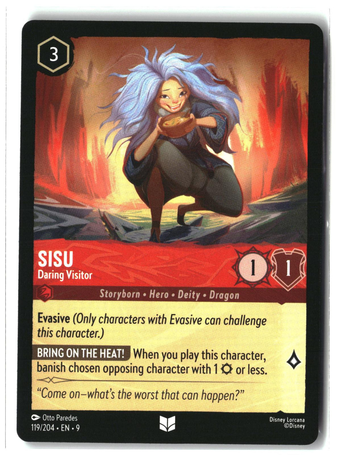 Sisu - Daring Visitor 119/204 Uncommon Fabled Lorcana Lightly Played