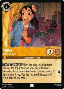 Nani - Stage Manager 20/204 Uncommon Winterspell Lorcana Near Mint