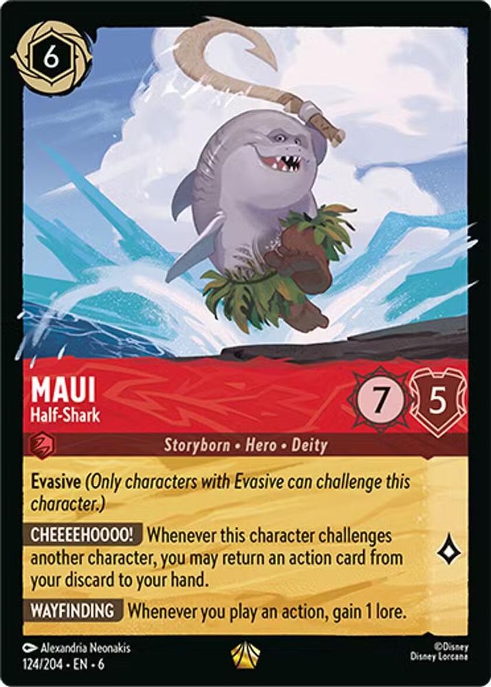 Maui - Half-Shark 124/204 Legendary Azurite Sea Lorcana Near Mint