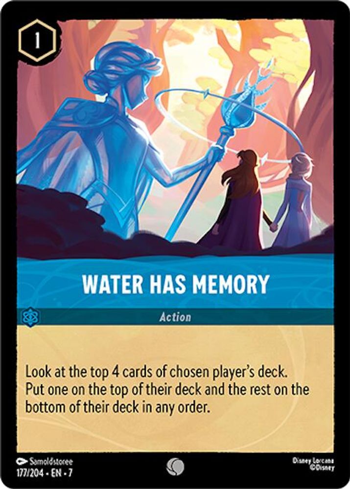 Water Has Memory 177/204 Common Archazia's Island Lorcana Near Mint