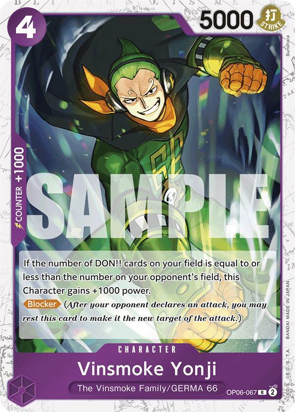 Vinsmoke Yonji (Jolly Roger Foil) OP06-067 Premium Booster -The Best- One Piece NM