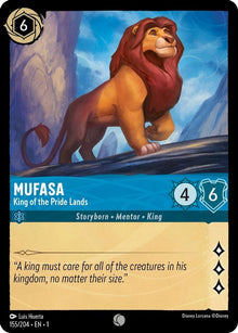 Mufasa - King of the Pride Lands 155/204 Common The First Chapter Lorcana NM