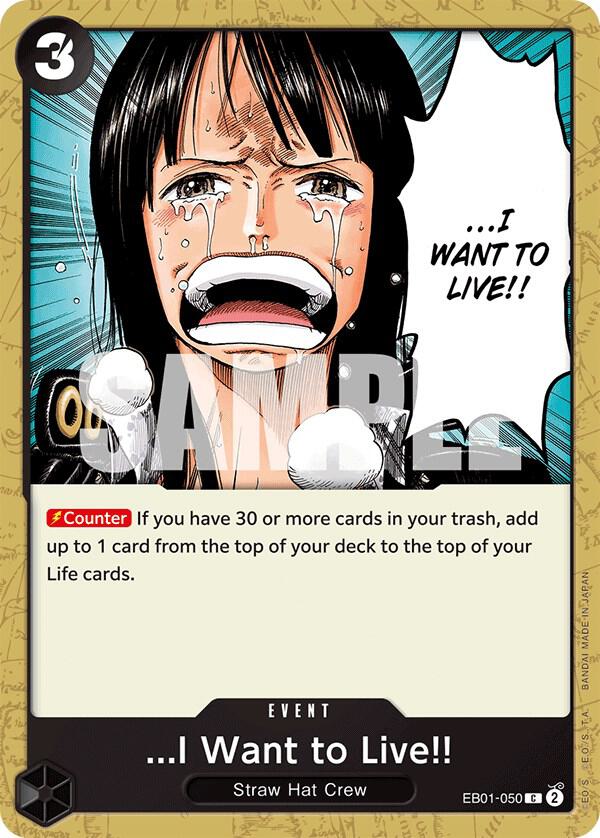 ...I Want to Live!! EB01-050 Extra Booster: Memorial Collection One Piece NM