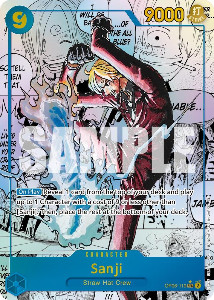 Sanji (Manga) OP06-119 Premium Booster -The Best- Vol. 2 One Piece Foil NM