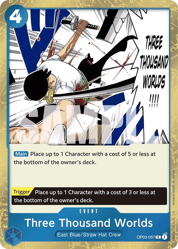 Three Thousand Worlds (Jolly Roger Foil) OP03-057 Premium Booster -The Best- One Piece NM