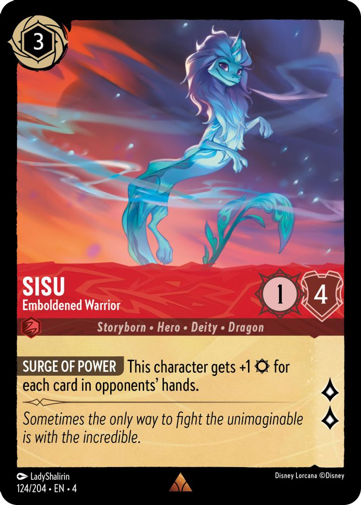 Sisu - Emboldened Warrior 124/204 Rare Ursula's Return Lorcana Near Mint