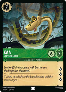 Kaa - Secretive Snake 79/204 Uncommon Whispers in the Well Lorcana Near Mint