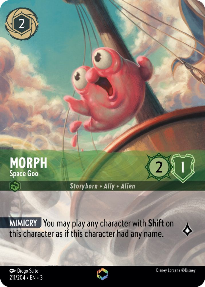 Morph - Space Goo (Enchanted) 211/204 Into the Inklands Lorcana Holo NM