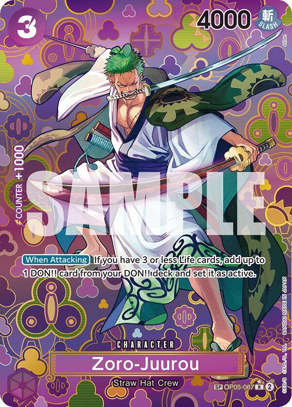Zoro-Juurou (SP) OP05-067 Rare Emperors in the New World One Piece Foil NM