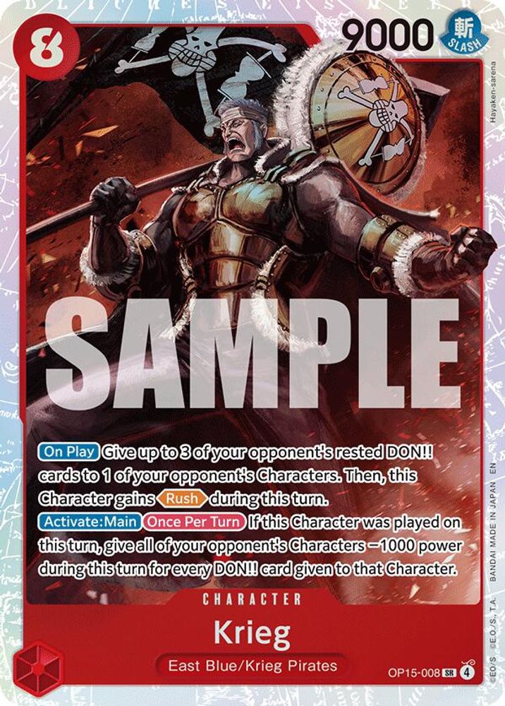 Krieg OP15-008 Super Rare Adventure on Kami's Island One Piece Foil Near Mint