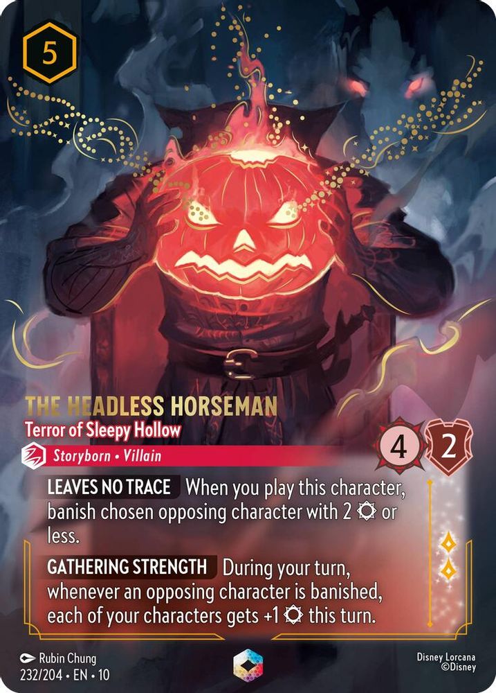 The Headless Horseman - Terror of Sleepy Hollow (Enchanted) 232/204 Lorcana Holo