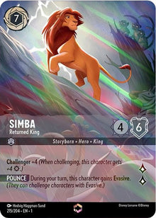 Simba - Returned King (Enchanted) 215/204 The First Chapter Lorcana Holo NM