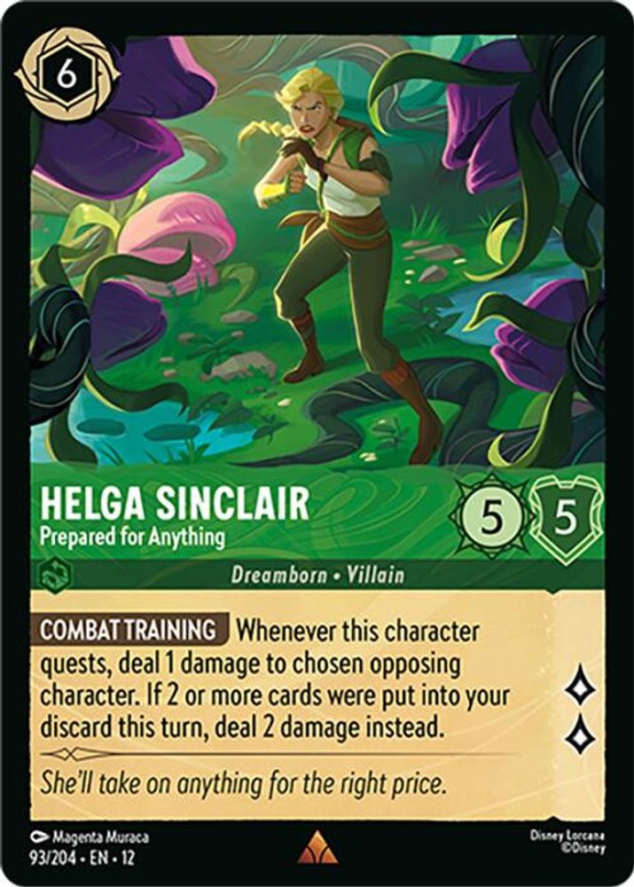 Helga Sinclair - Prepared for Anything 93/204 Rare Wilds Unknown Lorcana NM