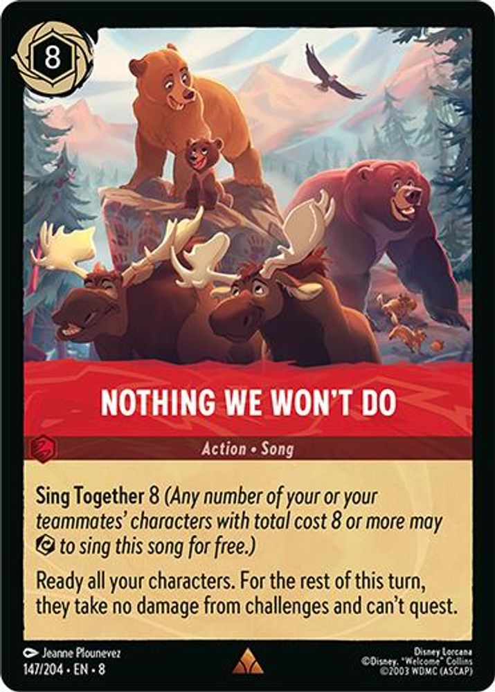 Nothing We Won't Do 147/204 Rare Reign of Jafar Lorcana Near Mint