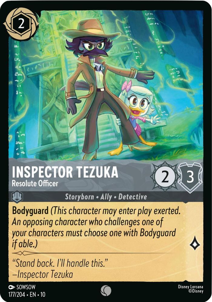 Inspector Tezuka - Resolute Officer 177/204 Whispers in the Well Lorcana NM