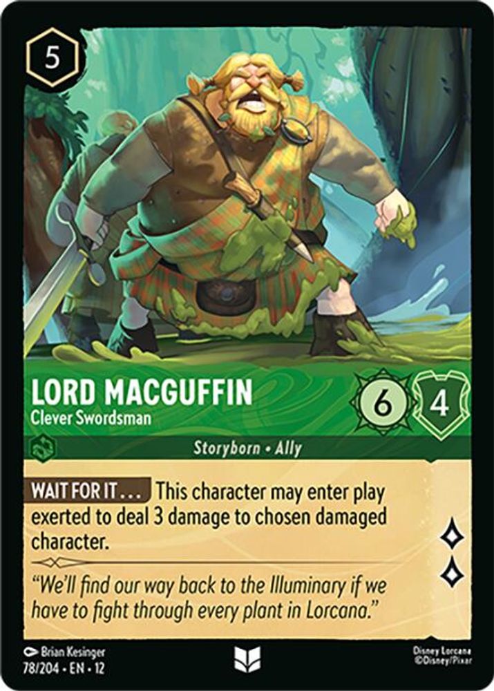 Lord MacGuffin - Clever Swordsman 78/204 Uncommon Wilds Unknown Lorcana NM