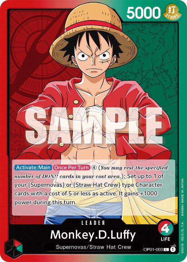 Monkey.D.Luffy (003) OP01-003 Leader Romance Dawn One Piece Near Mint