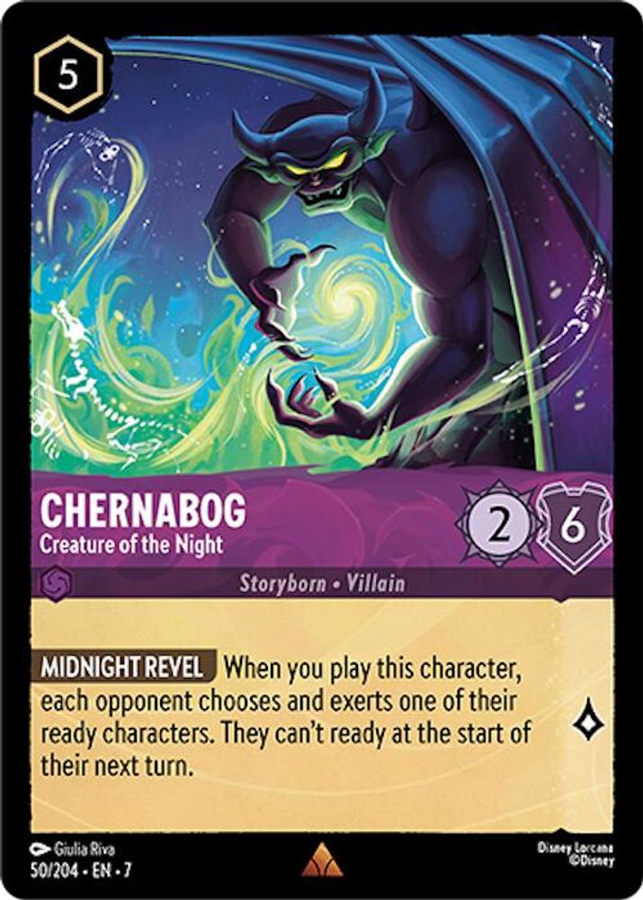 Chernabog - Creature of the Night 50/204 Rare Archazia's Island Lorcana NM