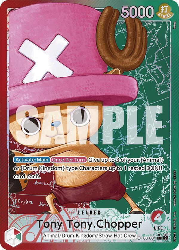 Tony Tony.Chopper (001) (Parallel) OP08-001 Leader Two Legends One Piece Foil NM