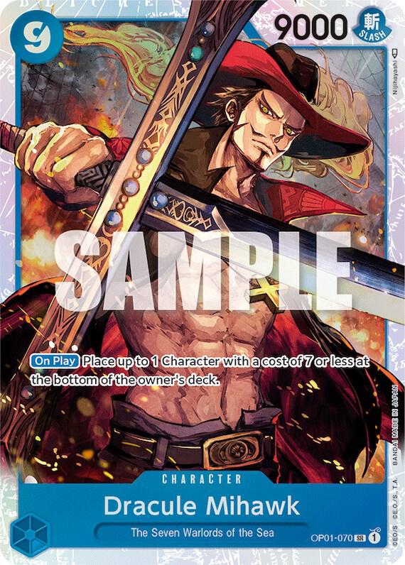 Dracule Mihawk OP01-070 Super Rare Romance Dawn One Piece Foil Near Mint