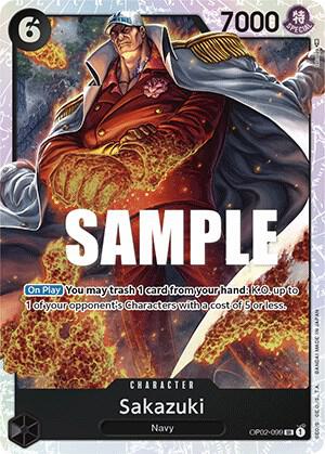 Sakazuki OP02-099 Super Rare Paramount War One Piece Foil Near Mint