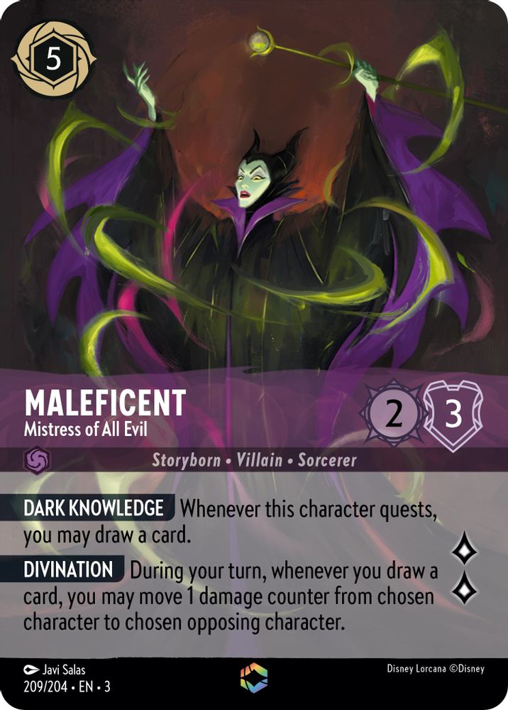 Maleficent - Mistress of All Evil (Enchanted) 209/204 Lorcana Holo NM