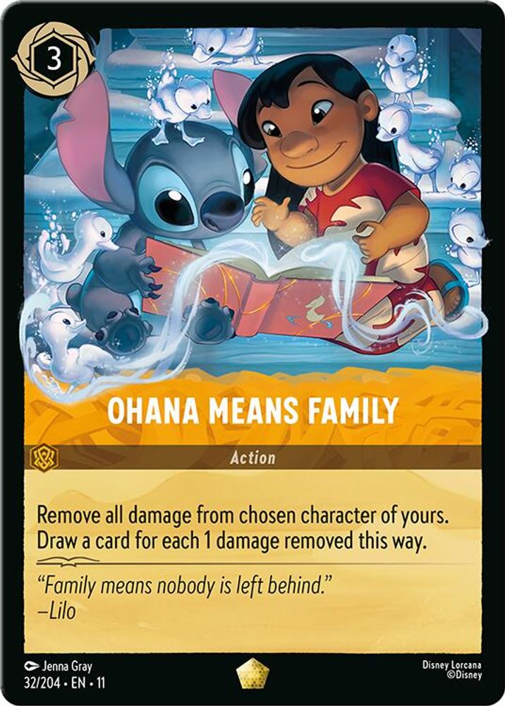 Ohana Means Family 32/204 Legendary Winterspell Lorcana Near Mint