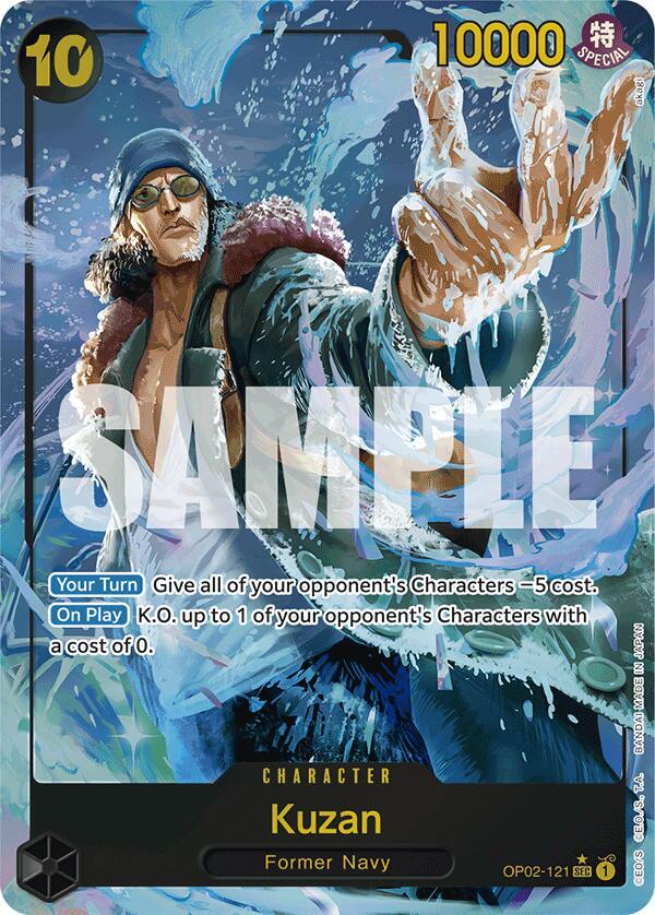 Kuzan (Alternate Art) OP02-121 Premium Booster -The Best- One Piece Foil NM
