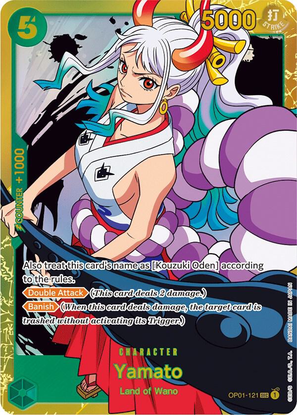 Yamato OP01-121 Secret Rare Romance Dawn One Piece Foil Near Mint