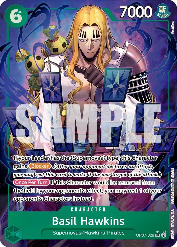 Basil Hawkins (Parallel) OP07-029 500 Years in the Future One Piece Foil NM