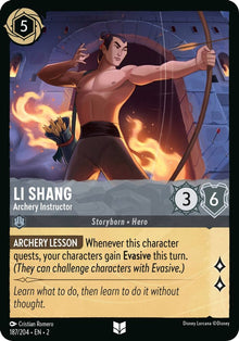 Li Shang - Archery Instructor 187/204 Uncommon Rise of the Floodborn Lorcana NM