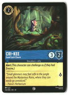 Cri-Kee - Good Luck Charm 142/204 Common Whispers in the Well Lorcana LP