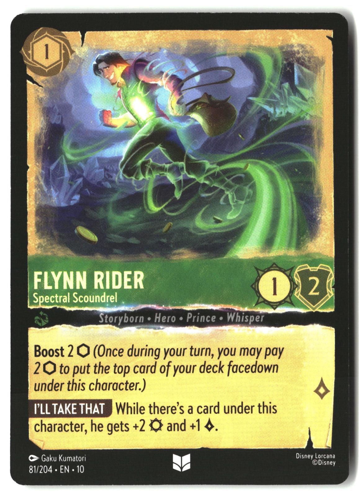 Flynn Rider - Spectral Scoundrel 81/204 Uncommon Whispers in the Well Lorcana LP
