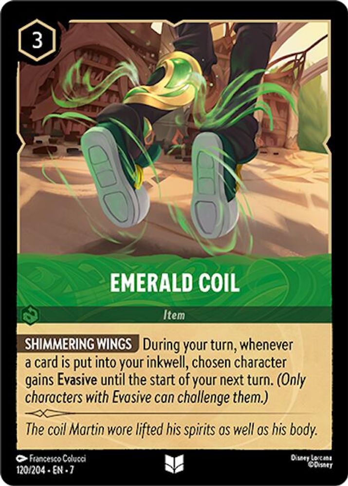 Emerald Coil 120/204 Uncommon Archazia's Island Lorcana Near Mint