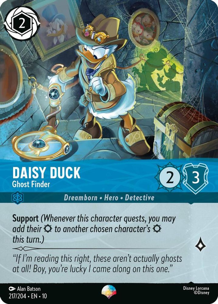 Daisy Duck - Ghost Finder (Epic) 217/204 Whispers in the Well Lorcana Holo NM