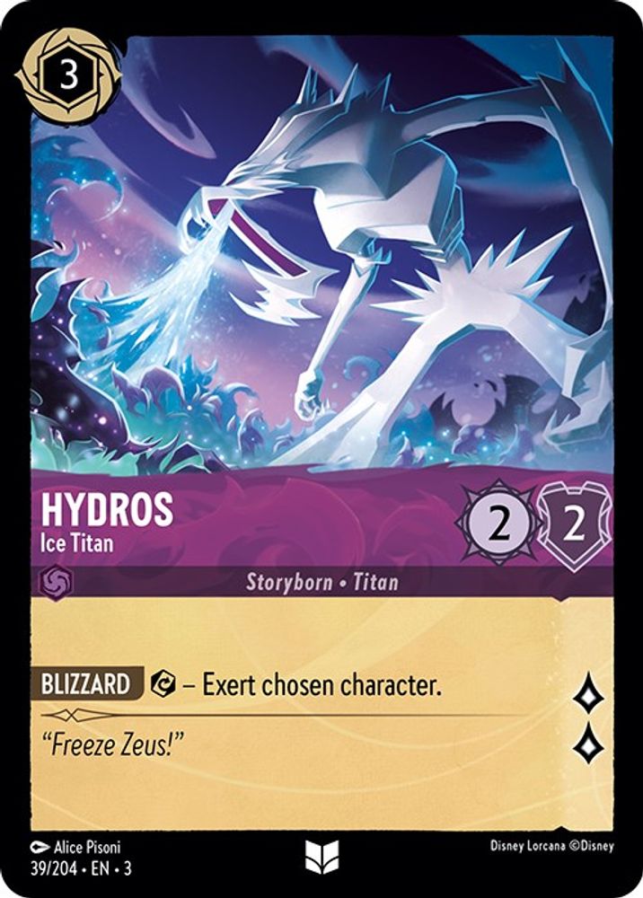 Hydros - Ice Titan 39/204 Uncommon Into the Inklands Lorcana Near Mint
