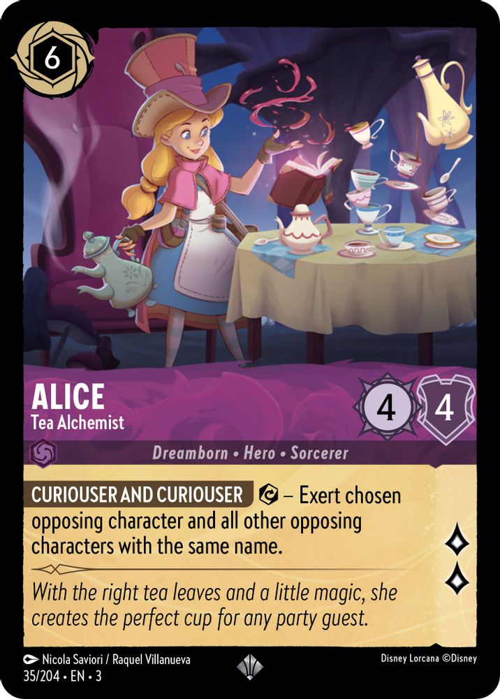 Alice - Tea Alchemist 35/204 Super Rare Into the Inklands Lorcana Near Mint
